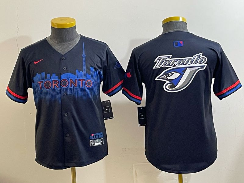 Youth 2025 Toronto Blue Jays Blank black Joint Name Nike MLB Jersey 015->women mlb jersey->Women Jersey